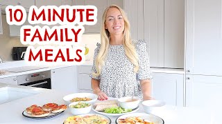 10 MINUTE FAMILY MEALS THAT YOULL LOVE 😋 5 FAST DINNER IDEAS  Emily Norris [upl. by Eenej843]