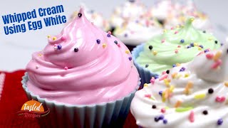 How to Make A Perfect Whipped Cream at Home Using Egg White [upl. by Ardisi637]