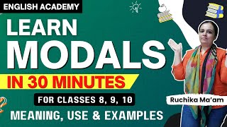 Modals Class 10 9 use and examples Modal Exercises English Grammar by English Academy [upl. by Caralie]