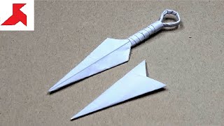 DIY  How to make KUNAI WITH A SCABBARD from A4 paper [upl. by Anniroc]