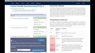 Depression Screening Tool PHQ9 [upl. by Nitz313]