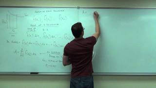 Calculus 1 Lecture 43 Area Under a Curve Limit Approach Riemann Sums [upl. by Jacie]