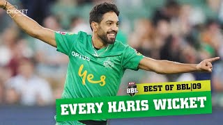 Every one of Haris Raufs blistering wickets from maiden BBL  KFC BBL09 [upl. by Anurag]