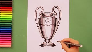 How to draw UEFA Champions League Trophy [upl. by Eirod666]