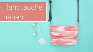 Nähanleitung Einfache Handtasche nähen  Kostenloses Schnittmuster [upl. by Beutler]