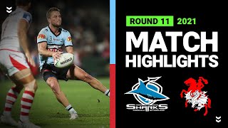 Sharks v Dragons Match Highlights  Round 11 2021  Telstra Premiership  NRL [upl. by Obmar]