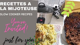 2 RECETTES A LA MIJOTEUSE FACILES ET PRATIQUES 2 SLOW COOKER RECIPES [upl. by Farrow909]