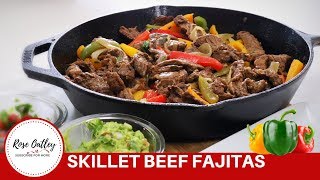 Beef Fajitas  How to make Skillet Beef Fajitas  Steak Fajitas [upl. by Idna]