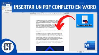 Como INSERTAR un PDF COMPLETO en Word [upl. by Rennug506]