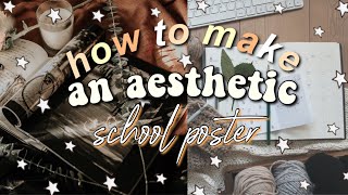 How to make an ✨aesthetic✨ school poster [upl. by Drake]