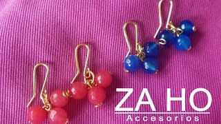 Como hacer Aretes en Alambre quotAPRENDA FACILquot BISUTERIA TUTORIAL 002 [upl. by Nylsoj749]