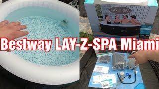 Bestway LAYZSPA Miami 2023 Lieferumfang Aufbau  Pflege [upl. by Irby]