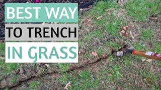 HOW TO TRENCH IN GRASS  Low Voltage Landscape Lighting [upl. by Nnalyrehc140]