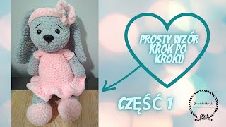 Zajączek króliczek na szydełku  jak zrobić  crochet rabbit CZĘŚĆ 1 [upl. by Suzanne676]