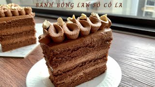 Bánh kem sô cô la  chocolate chiffon layer cake [upl. by Ttereve8]