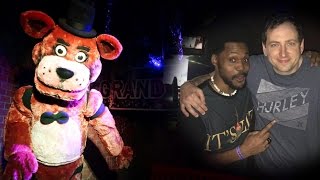 I FREAKING MET SCOTT CAWTHON  REAL LIFE FREDDY FAZBEARS PIZZA ATTRACTION Fright Dome [upl. by Schwing84]