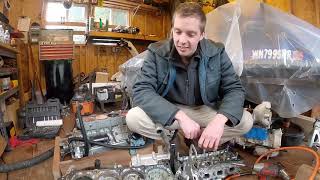 Kawasaki 1500 jetski engine disassembly [upl. by Aerdnaed]