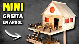 MINI CASITA EN ÁRBOL  Cómo hacer una Casita de Madera [upl. by Lecirg]