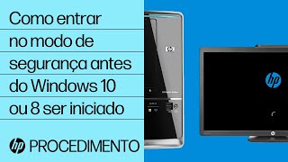 Como entrar no modo de segurança antes do Windows 10 ou 8 ser iniciado  HP Support [upl. by Eniale]