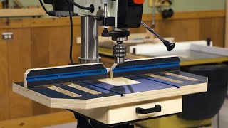 Building the Ultimate Woodworking Drill Press Table  Part 1 [upl. by Azzil]