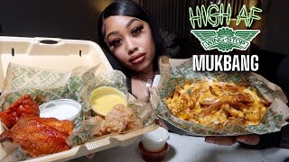 HIGH ASMR WINGSTOP MUKBANG VOODOO FRIES GARLIC PARMESEAN TENDERS BUFFALO WINGS [upl. by Malha706]