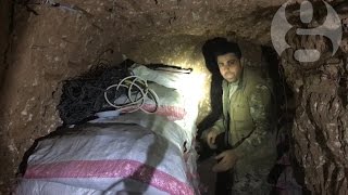 Inside a captured Isis sniper tunnel near Mosul [upl. by Jazmin]