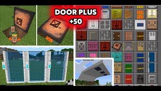 👉 Door plus Addon  50 Nuevas puertas animadas para Minecraft pe 116  Malisis doors mod 117 🚪 [upl. by Neelsaj]