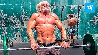 Fittest Old Man in Real Gym  Pete Koch  Muscle Madness [upl. by Annabell]