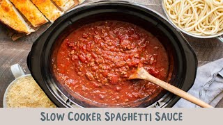 🍅 Slow Cooker Spaghetti Sauce Rich Flavorful and Perfectly Homemade 🍝✨ [upl. by Avaria]