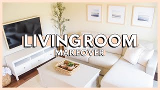 DIY LIVING ROOM MAKEOVER ON A BUDGET  living room decorating ideas 2022  living room makeover [upl. by Johnny537]