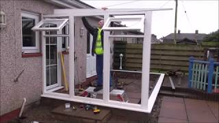 Build a conservatory p2 Erecting the frames [upl. by Johannes]