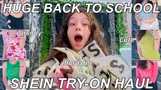 HUGE TRENDY BACK TO SCHOOL SHEIN TRYON HAUL 2021 [upl. by Nylirret]