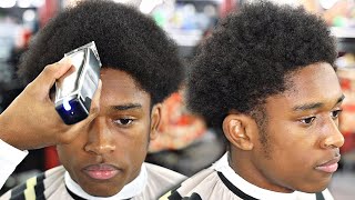 AFRO SHAPE UP HAIRCUT TUTORIAL BURST TAPER [upl. by Tekla443]