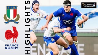 Italy v France  HIGHLIGHTS  Dupont Inspires Clinical France  Guinness Six Nations 2021 [upl. by Hairem946]