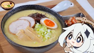 Genshin Impact Recipe Inazuma food Tonkotsu Ramen  原神 稲妻料理 獣骨ラーメン再現 [upl. by Tannen]