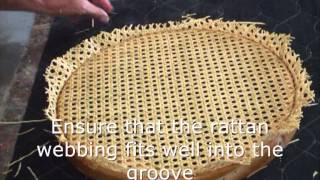 How To Re Cane A Chair Seat In Under 10 Mins [upl. by Denni]