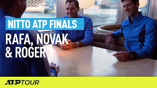 Round Table With Nadal Djokovic amp Federer  Nitto ATP Finals  ATP [upl. by Eirtemed]