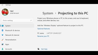 Fix Windows 11 Projecting To This PC Add The quotWireless Displayquot Optional Feature To Project This PC [upl. by Grant]