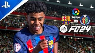 FC Barcelona VS Getafe Full Match Highlights  LA LIGA  FC24 [upl. by Mulry]