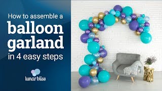 Lunar Bliss Balloon Arch amp Garland Kit instruction video [upl. by Itsym]