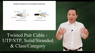 Twisted Pair Cable UTPSTP solidstranded amp classcategory [upl. by Schechter]