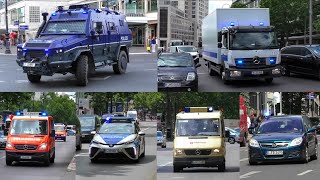 AMOKFahrt über den Kudamm Einsatzfahrten 》Berliner Feuerwehr Polizei amp SEK  Berlin 08062022 [upl. by Zrike]