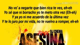 Asesina Remix  Letra [upl. by Yrahca]