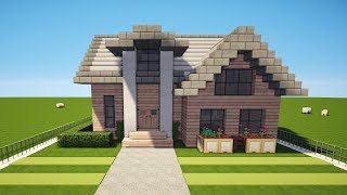 MINECRAFT HOLZHAUS bauen TUTORIAL HAUS 155 [upl. by Lyram]