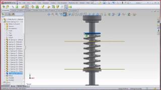 SolidWorks  How to add springs in assembly [upl. by Eeleak125]