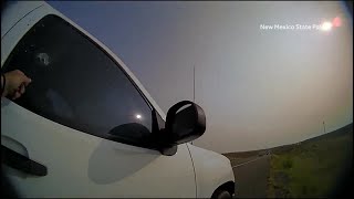 Body camera footage shows Arizona man shooting at New Mexico State Police officer [upl. by Ssac]