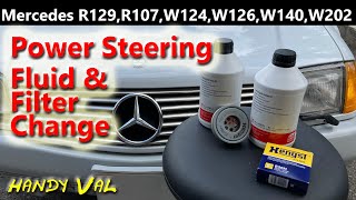 Mercedes Power Steering Fluid and Filter Change [upl. by Towbin]