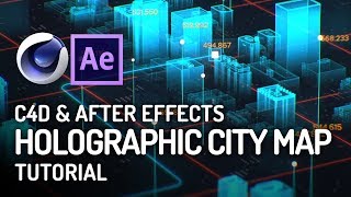 INSANE Holographic City Map Tutorial from Scratch  Cinema 4D amp After Effects [upl. by Enaj]