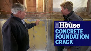 How To Fix a Concrete Foundation Crack  This Old House [upl. by Namus]