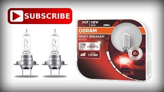 OSRAM H7 Night Breaker Silver 100  Unboxing amp Test Vs Standard H7 Halogen Light Bulbs [upl. by Coward]